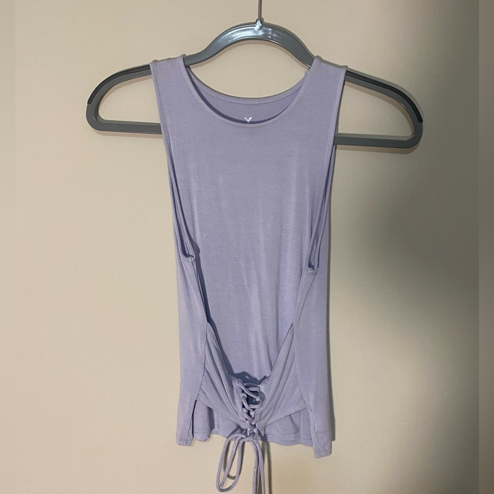 Tank top with corset string